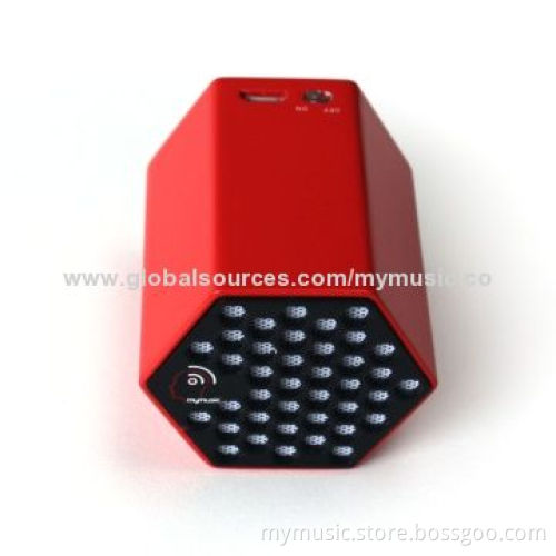 Simple and Fashionable Portable Bluetooth Mini Speaker with Hexagon Shape and 2.0W Output